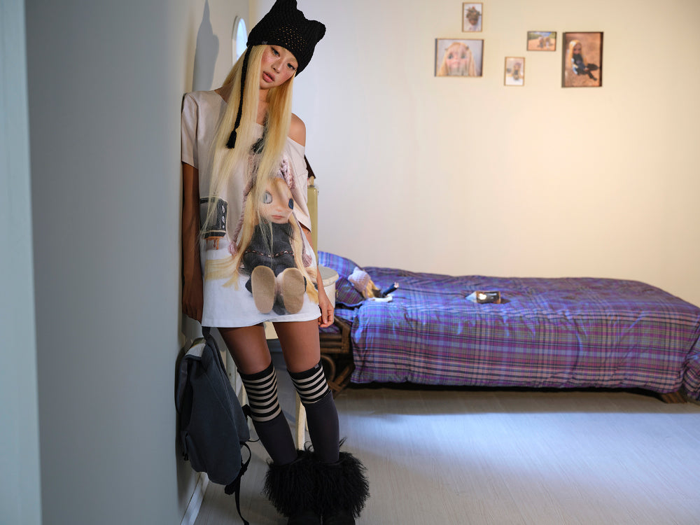 COYSEIO X BLYTHE GRAPHIC ONE PIECE CHARCOAL
