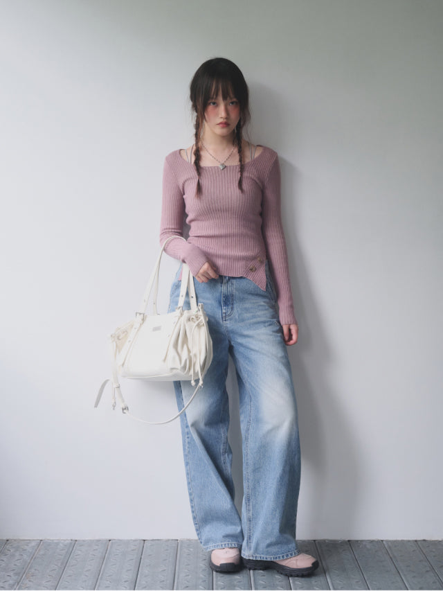 ASON DUSK DENIM PANTS LIGHT BLUE