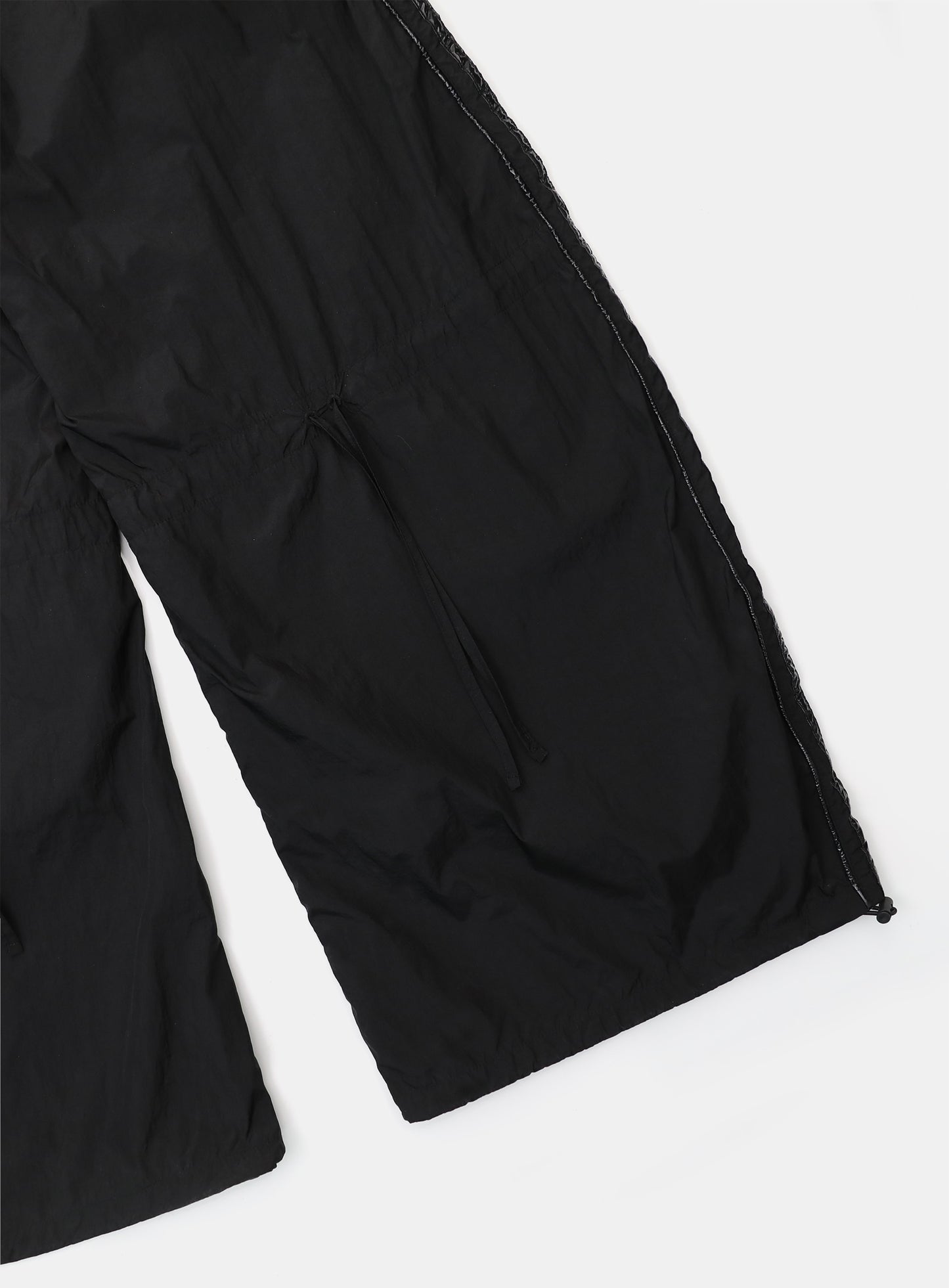 Dark Billy Nylon Curved Track Pants Black
