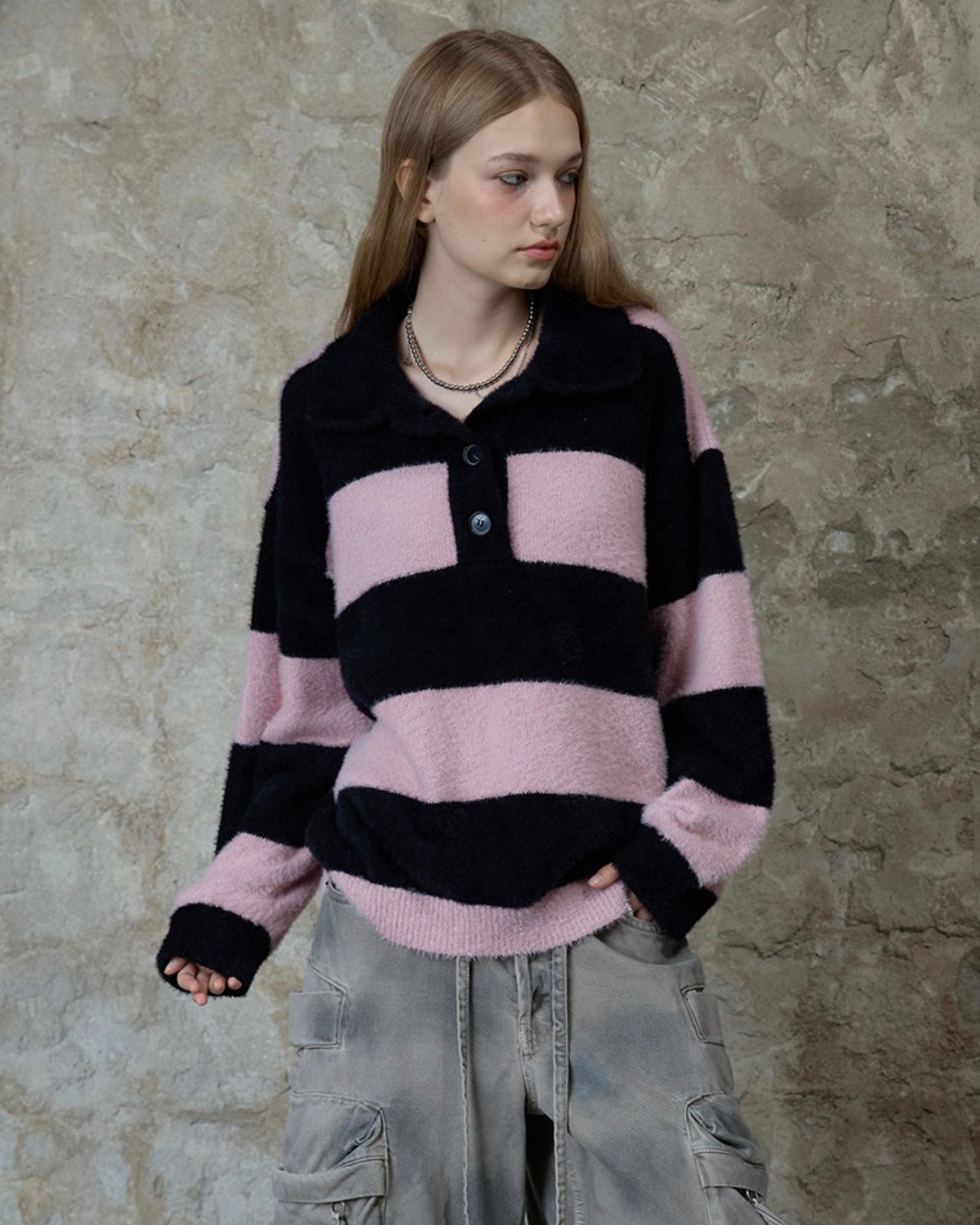 LARTIGENT L13 RUGBY BOLD KNIT PINK