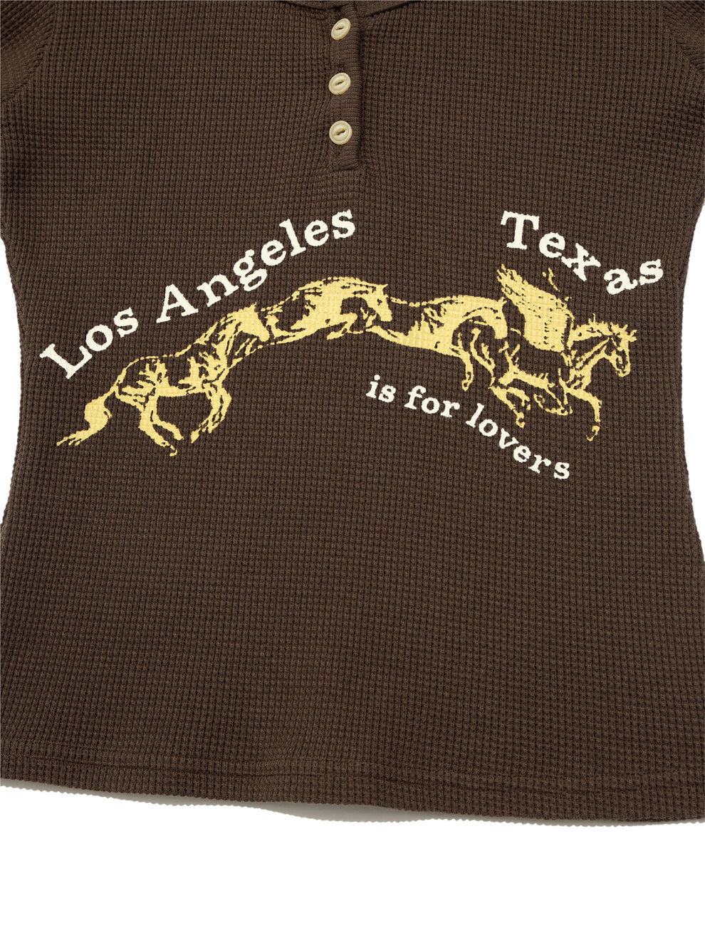 GLOWNY TEXAS WAFFLE LONG SLEEVE BROWN