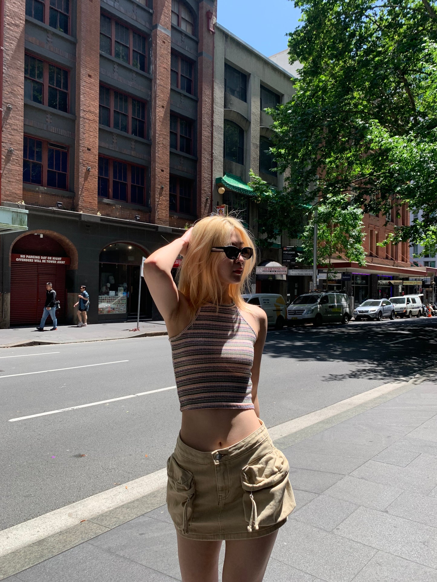 Rainbow sleeveless top