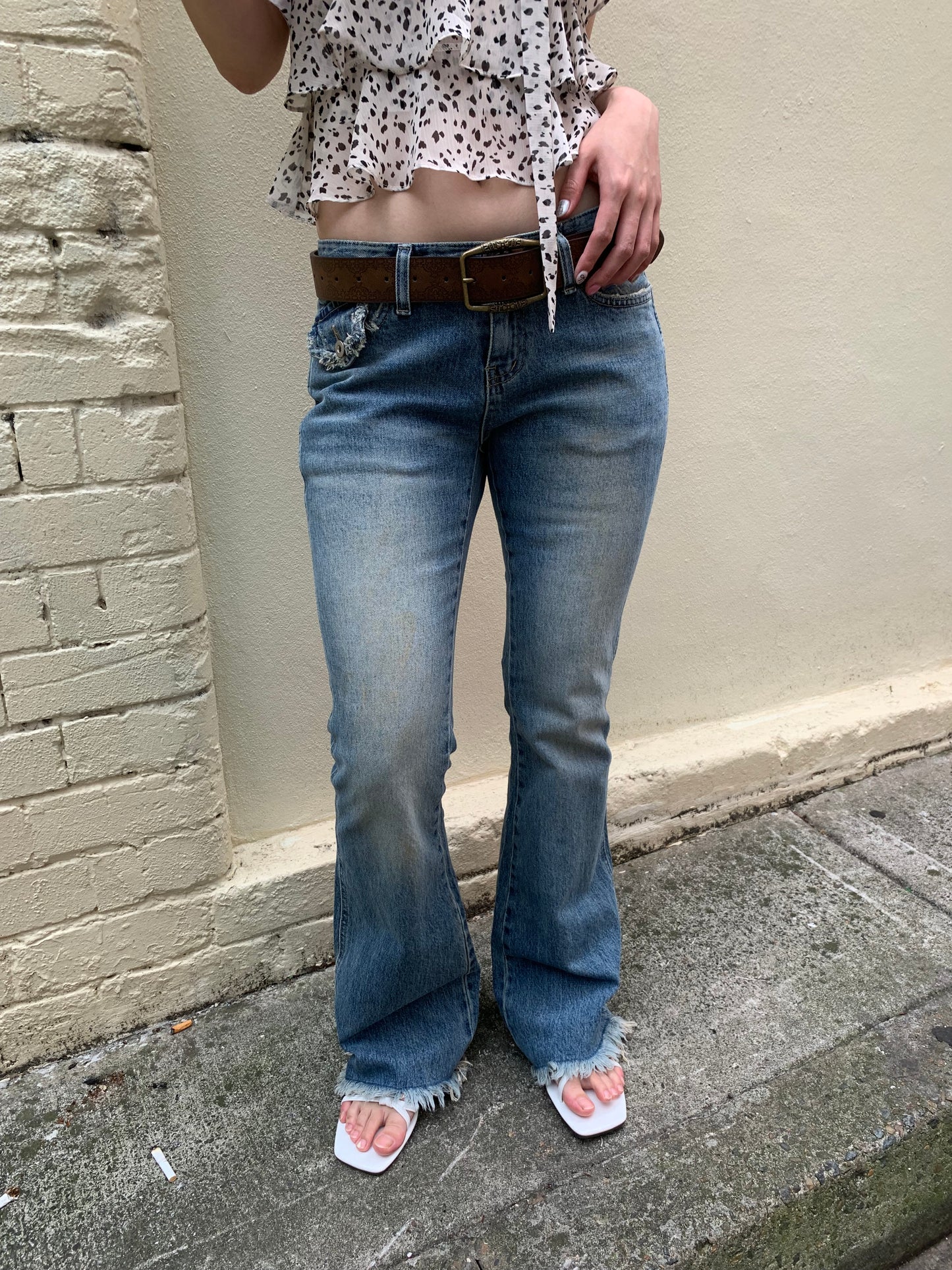 Back pocket low-waist jeans