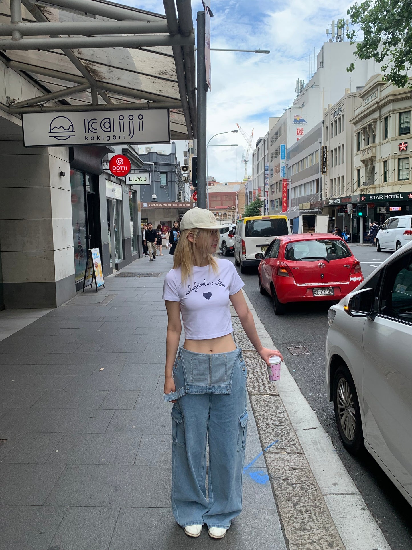 Denim overalls