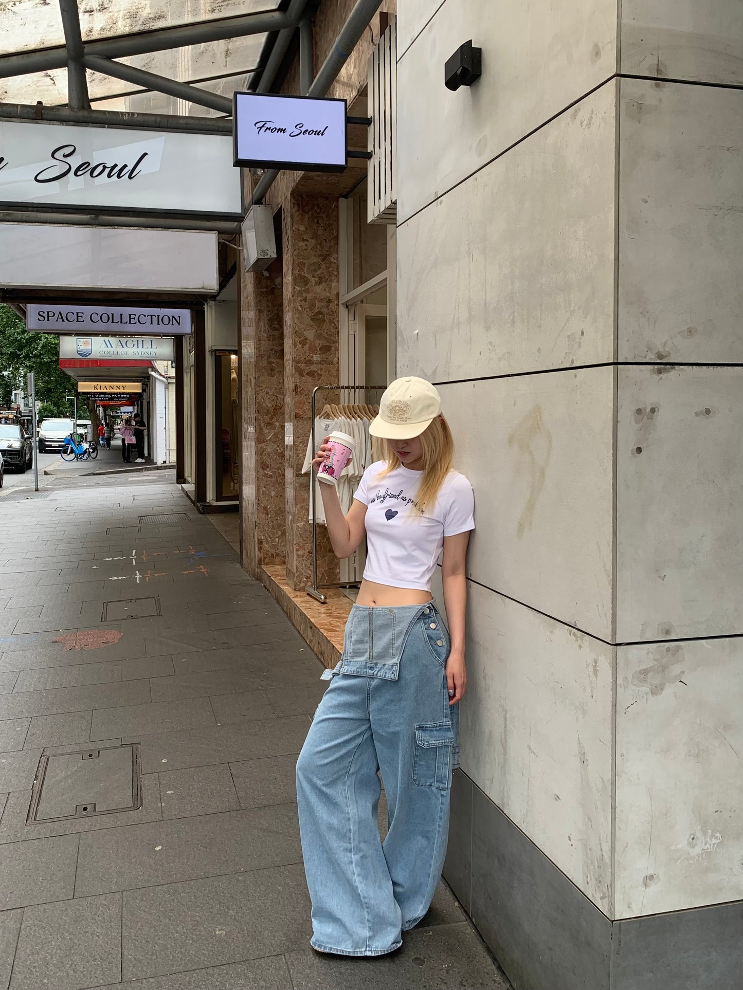 Denim overalls