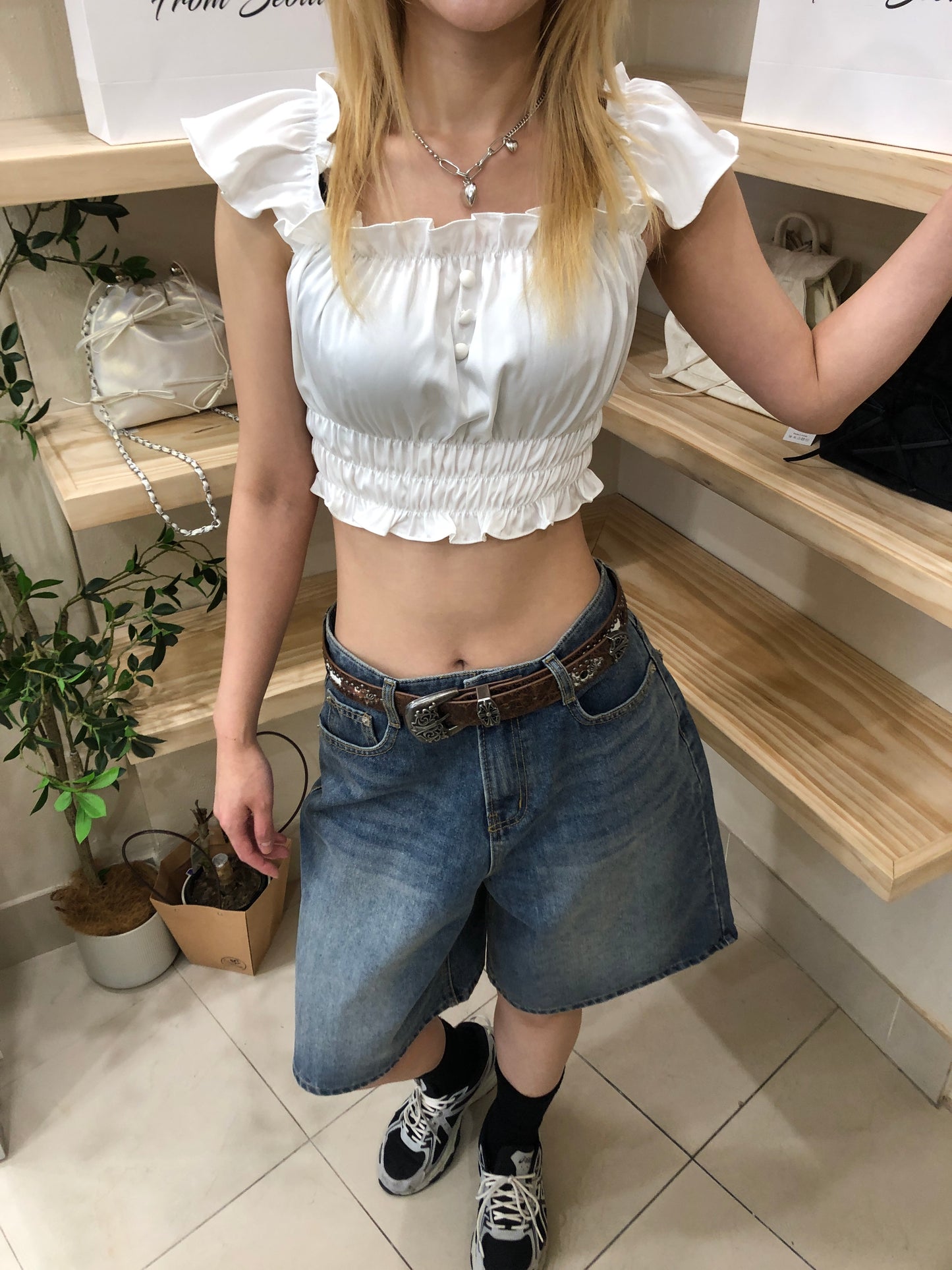 Old vintage bermuda jeans