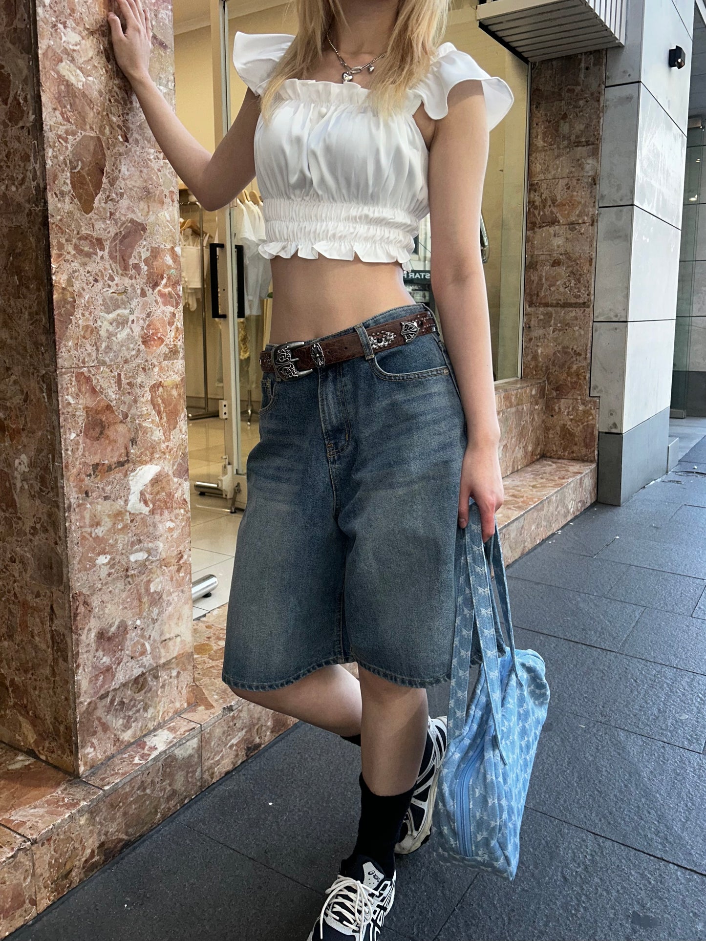 Old vintage bermuda jeans