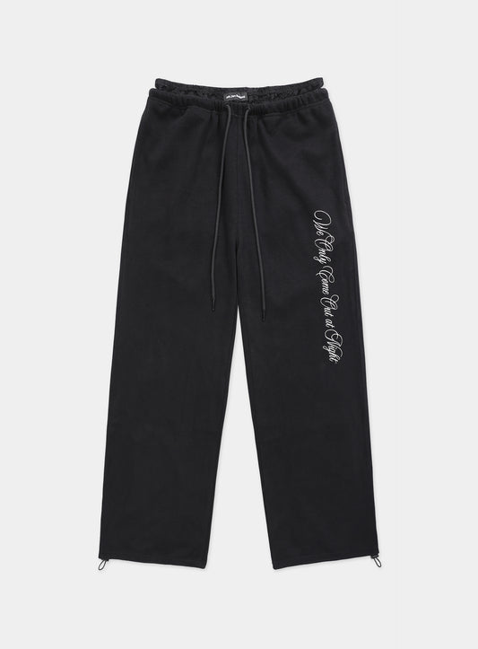 Pure Lace Trim Jogger - Black