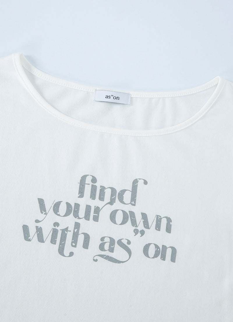 ASON BLACHE SHIRRING TEE WHITE