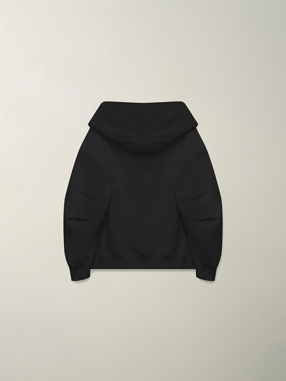THETIS TWO-WAY RIBBON OFF SHOULDER HOODIE BLACK