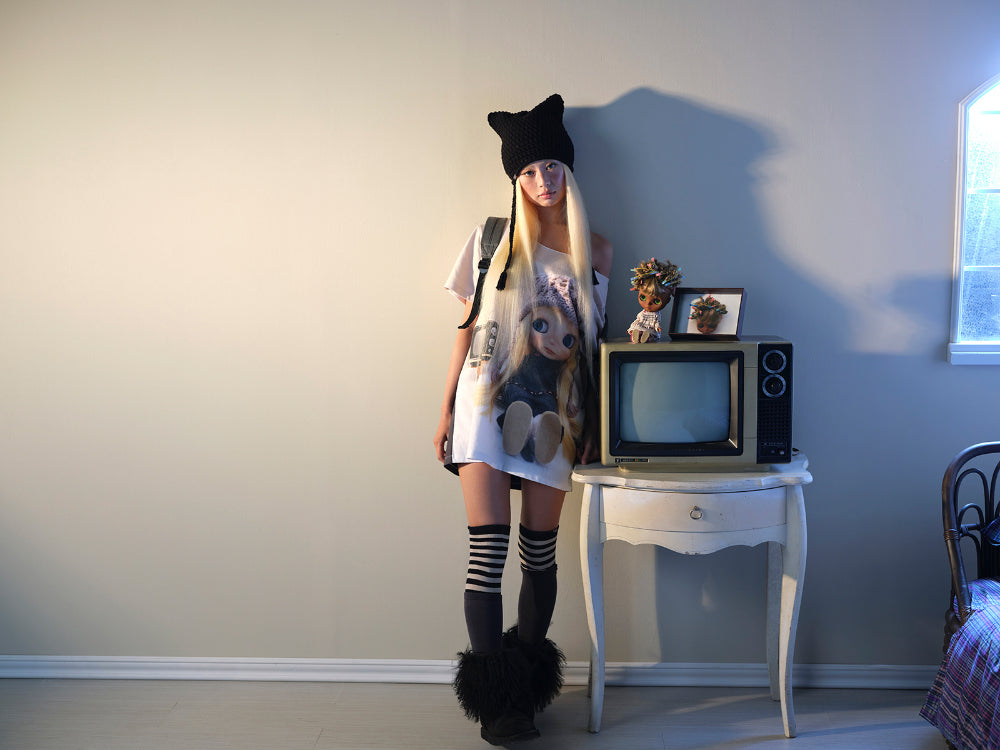 COYSEIO X BLYTHE GRAPHIC ONE PIECE CHARCOAL