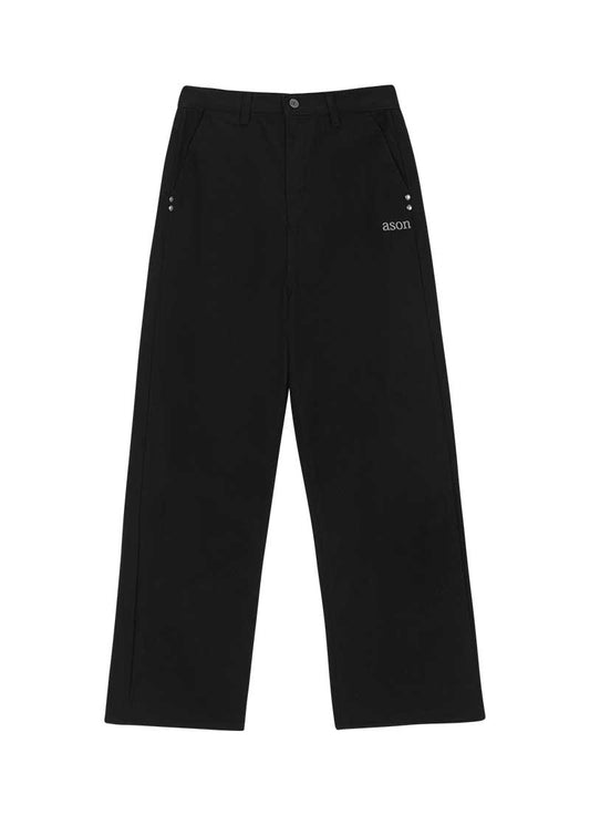 ASON SMOG WIDE PANTS BLACK