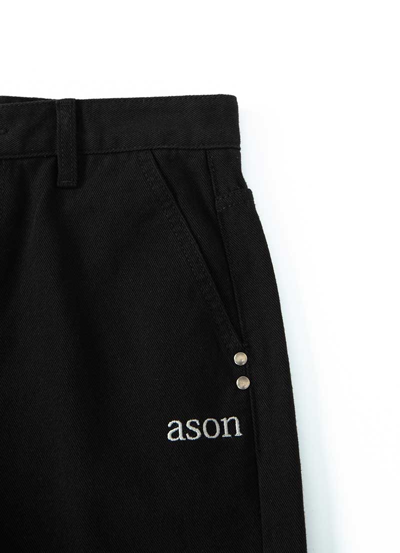ASON SMOG WIDE PANTS BLACK