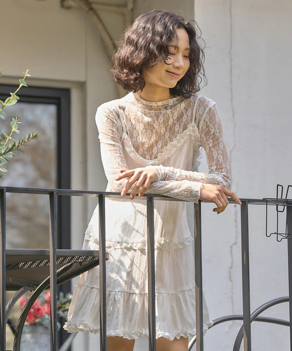 The Green Lab ruffled tiered bustier dress