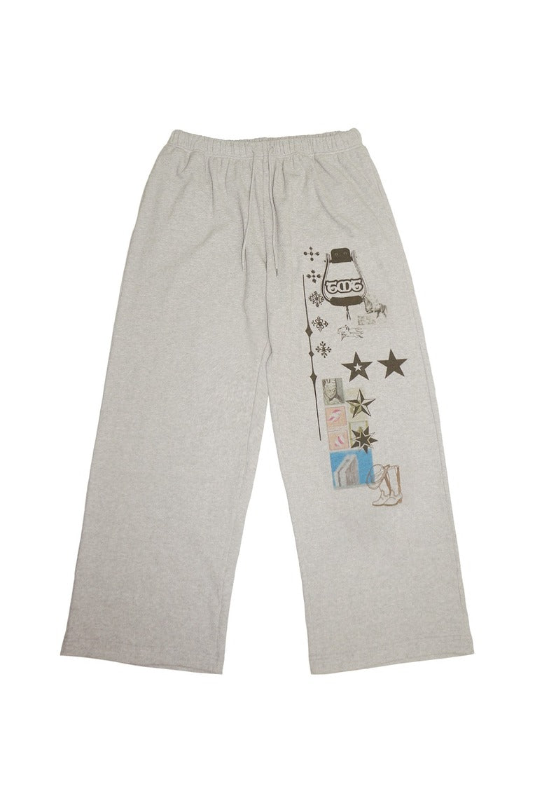 TOOMUCHTAX PRINTED WAFFLE PANTS [JENNIE WEARS]