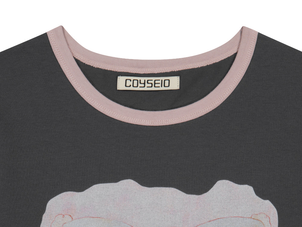 COYSEIO BLUSH LONGSLEEVES CHARCOAL