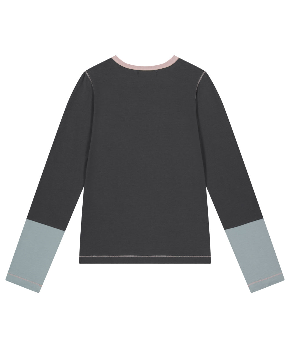COYSEIO BLUSH LONGSLEEVES CHARCOAL
