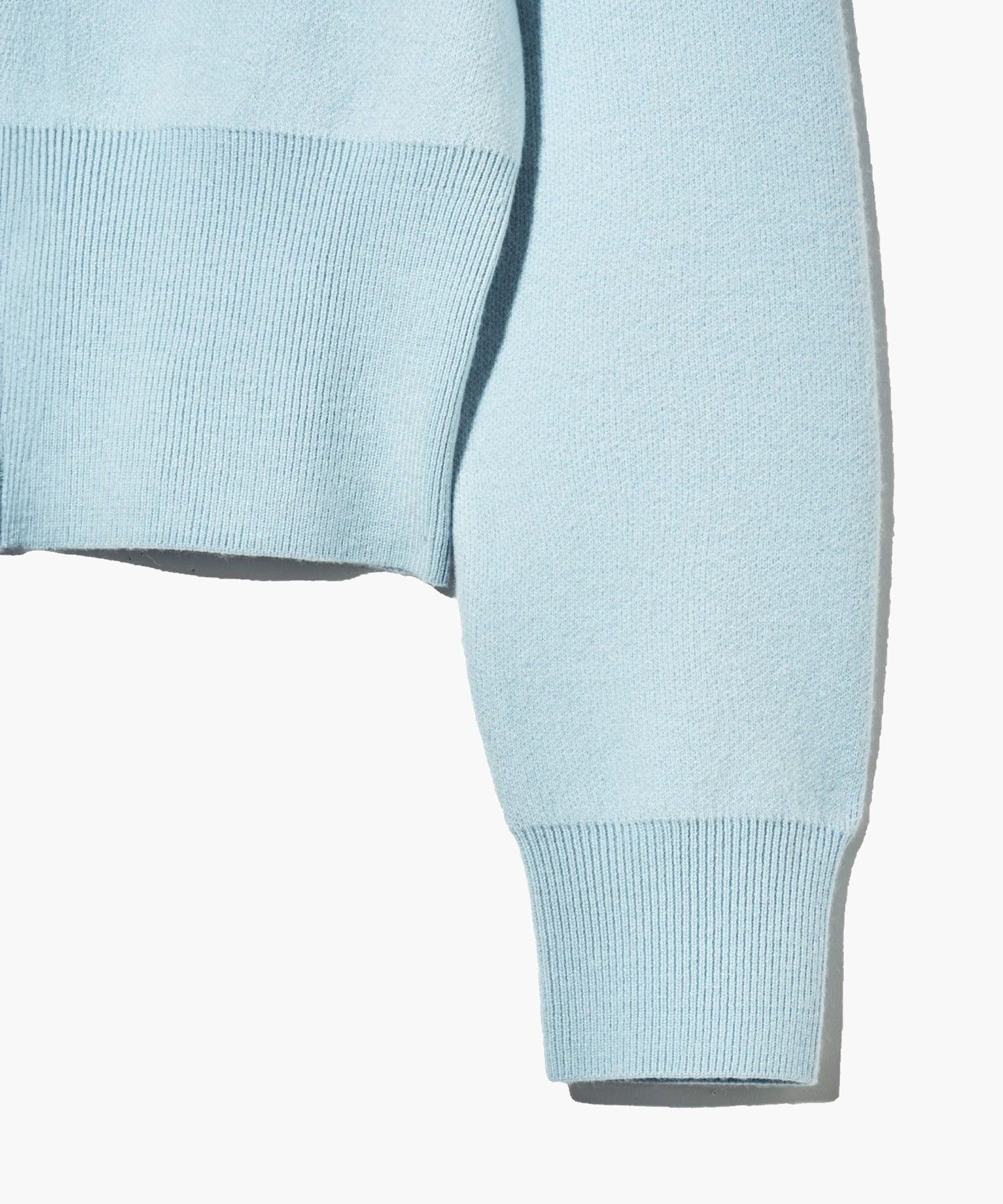 MARITHÉ+FRANҪOIS GIRBAUD W CLASSIC LOGO CROP KNIT LIGHT BLUE