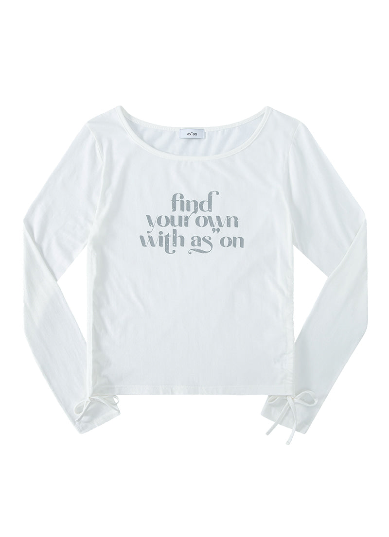 ASON BLACHE SHIRRING TEE WHITE