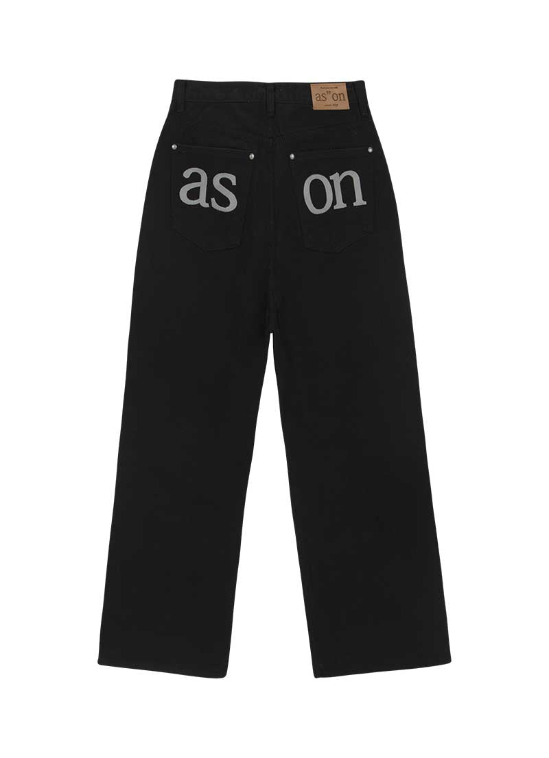 ASON SMOG WIDE PANTS BLACK