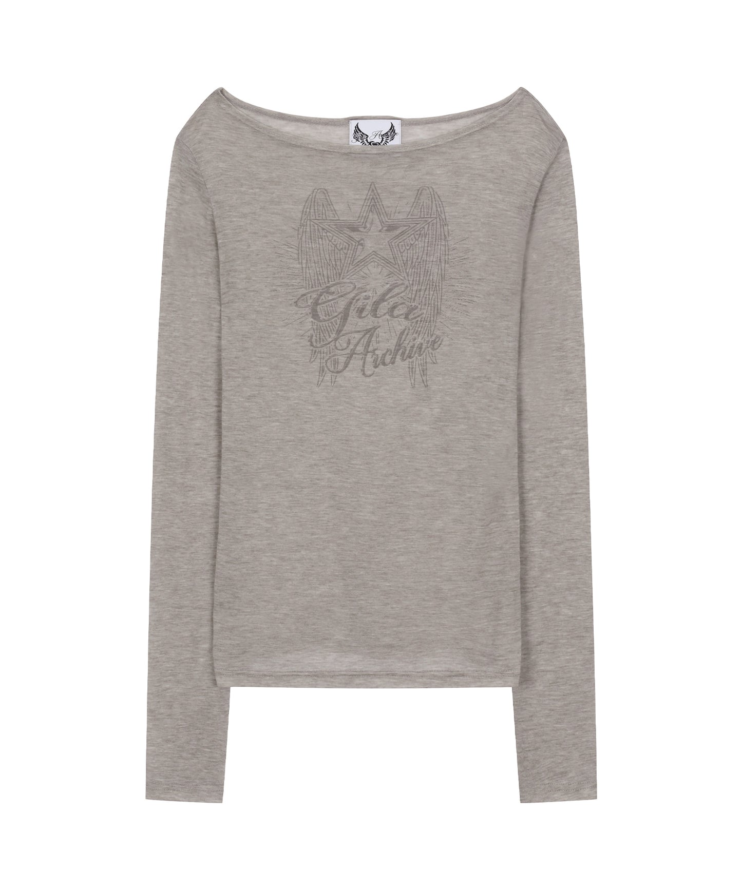 GILAARCHIVE STAR WING SHEER LONG SLEEVE GREY [NATTY WEARS]