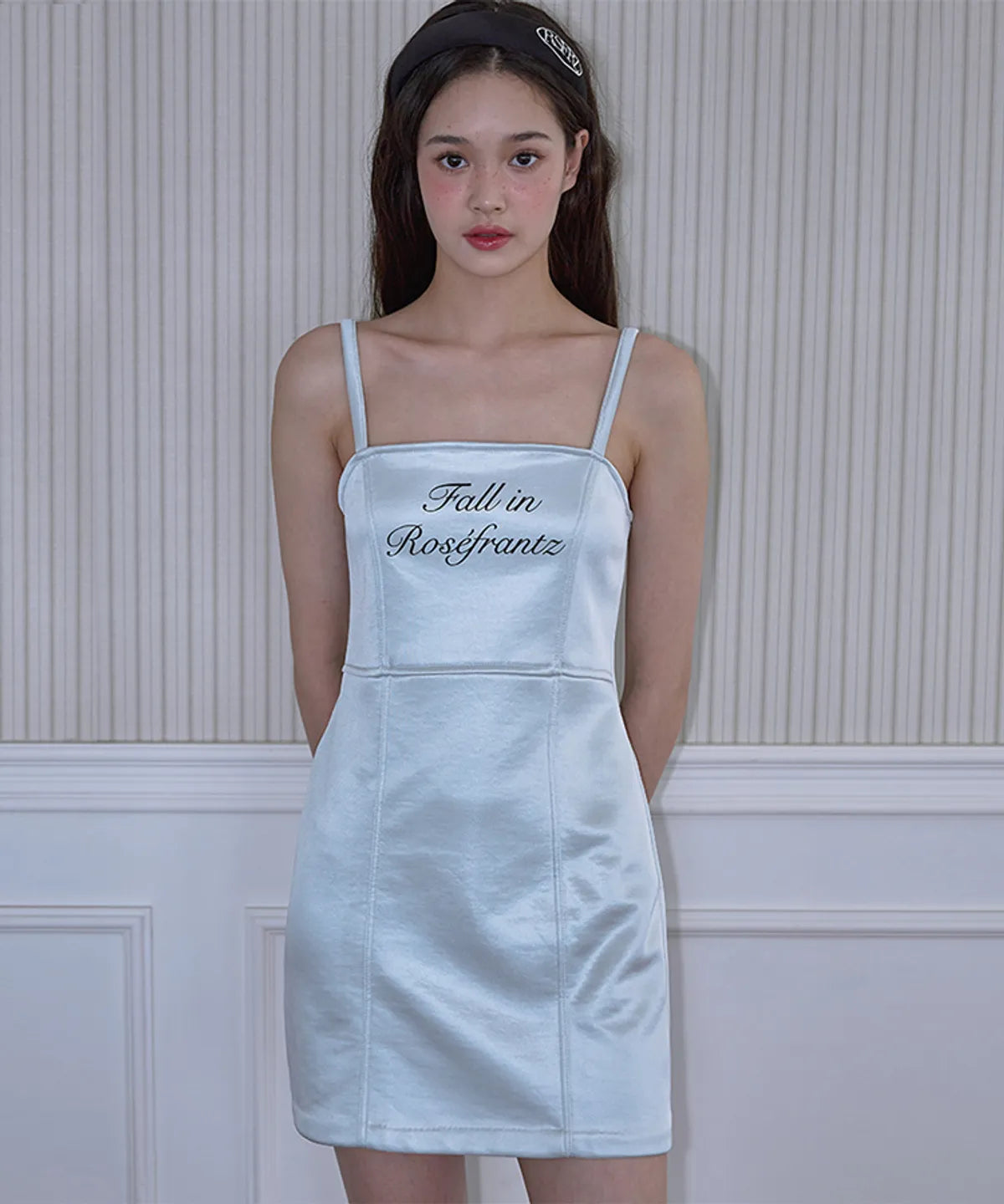 Rosefrantz satin sleeveless mini dress