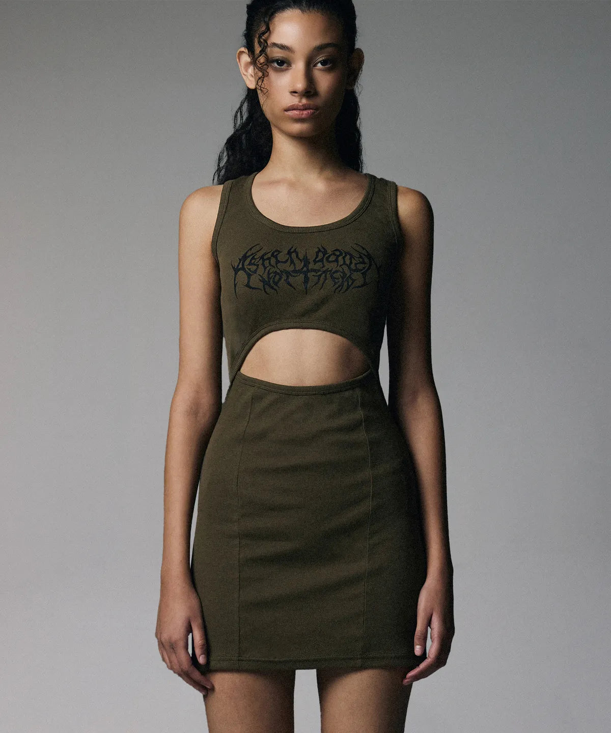 Not4nerd w ashen dawn thorn logo mini dress