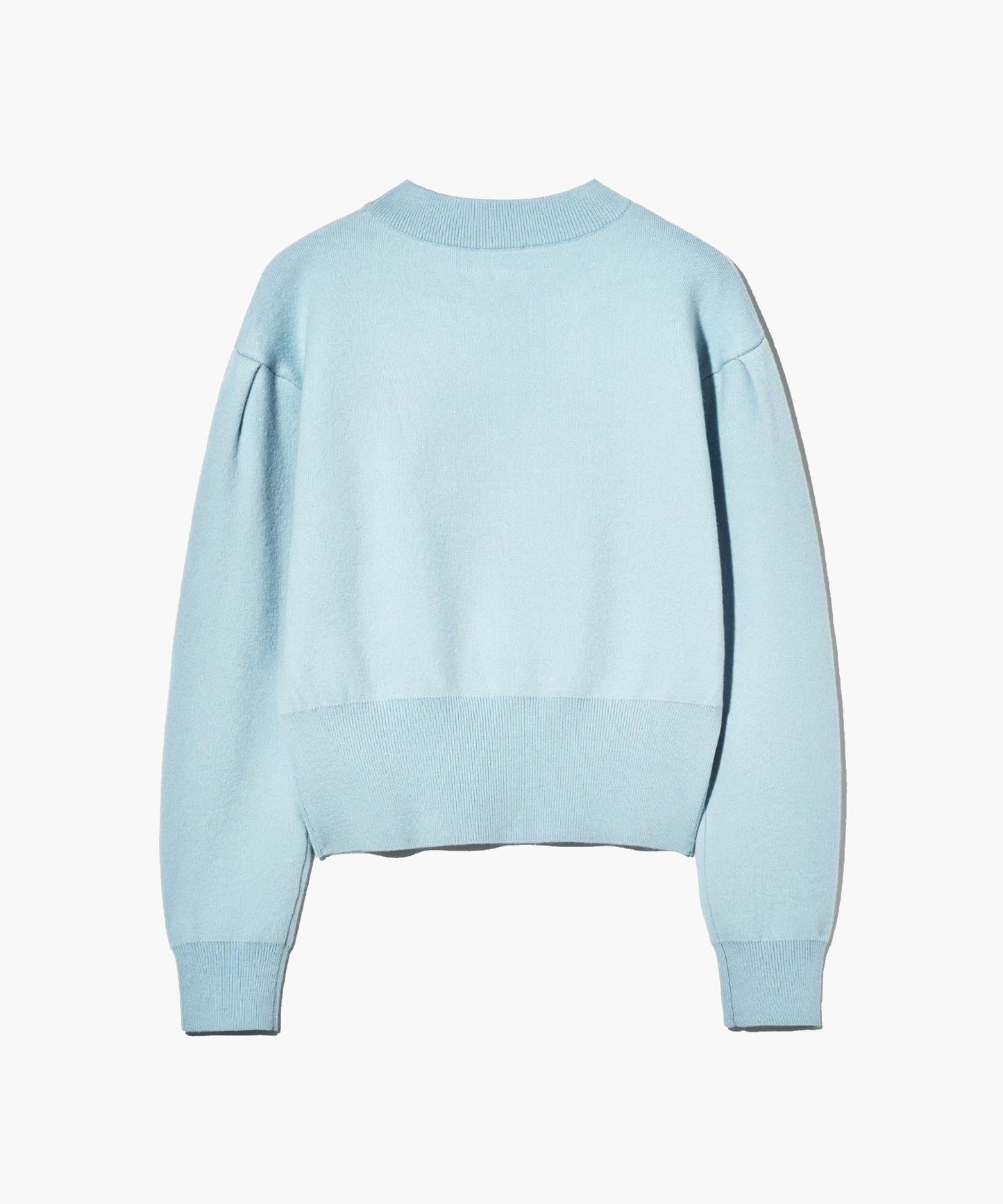 MARITHÉ+FRANҪOIS GIRBAUD W CLASSIC LOGO CROP KNIT LIGHT BLUE