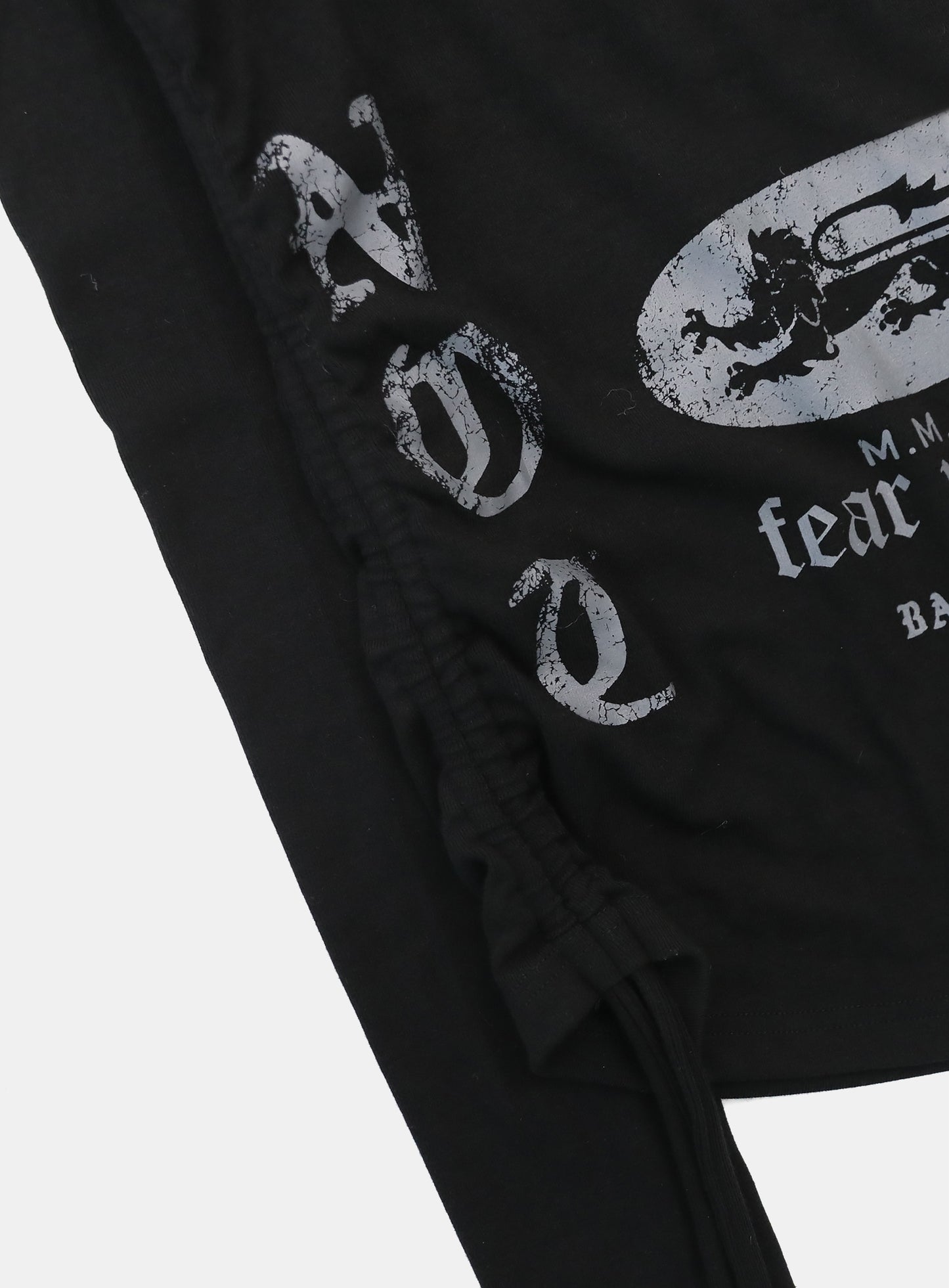 Peace Not War Slim Cutout Hoodie - Black
