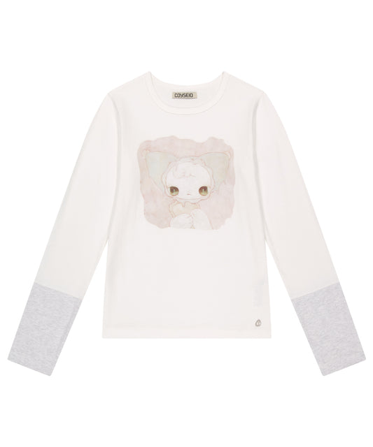 COYSEIO BLUSH LONGSLEEVES WHITE