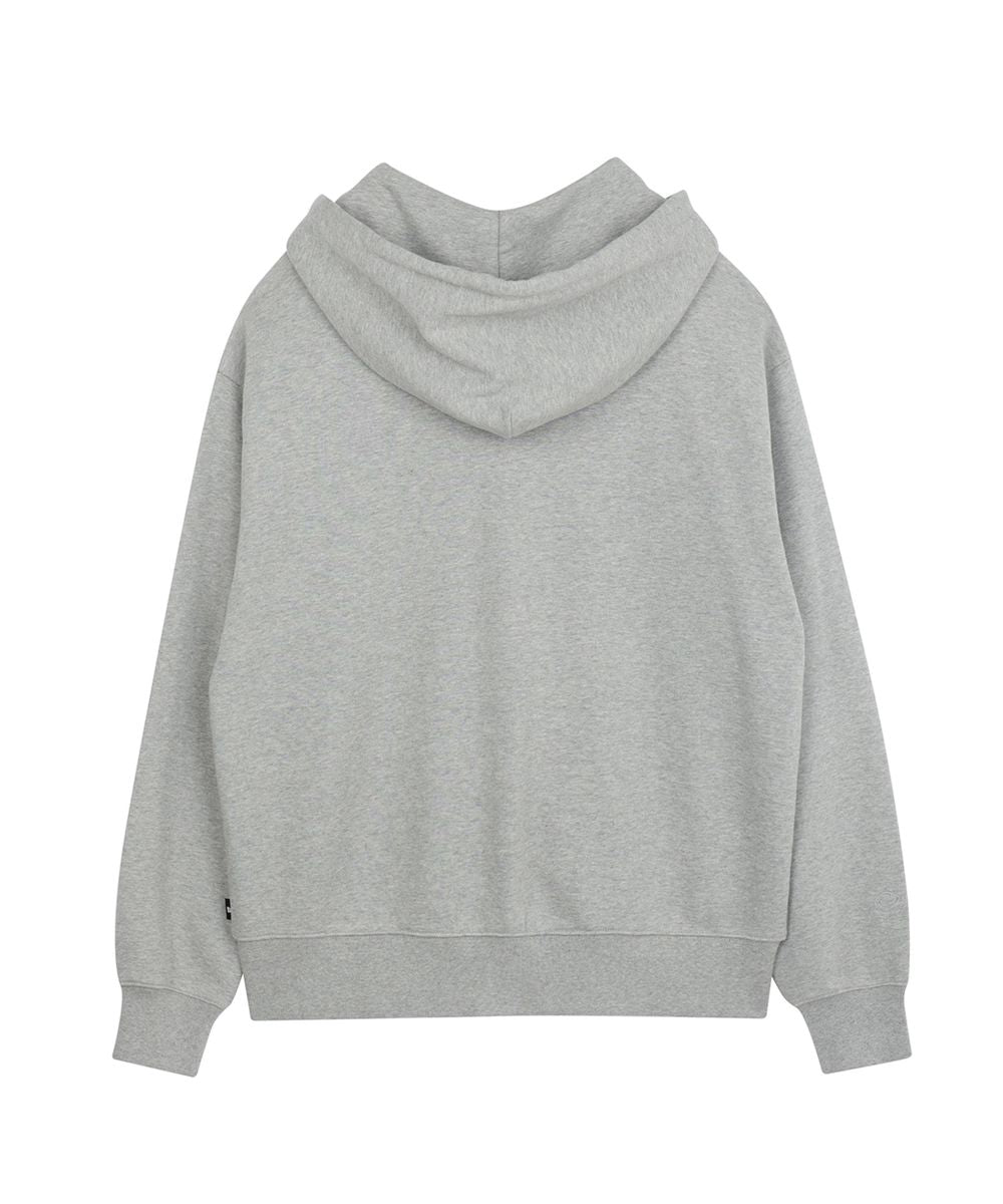 YOUHEE RIBBON HOOD ZIP-UP MELANGE GREY [JOY WEARS]