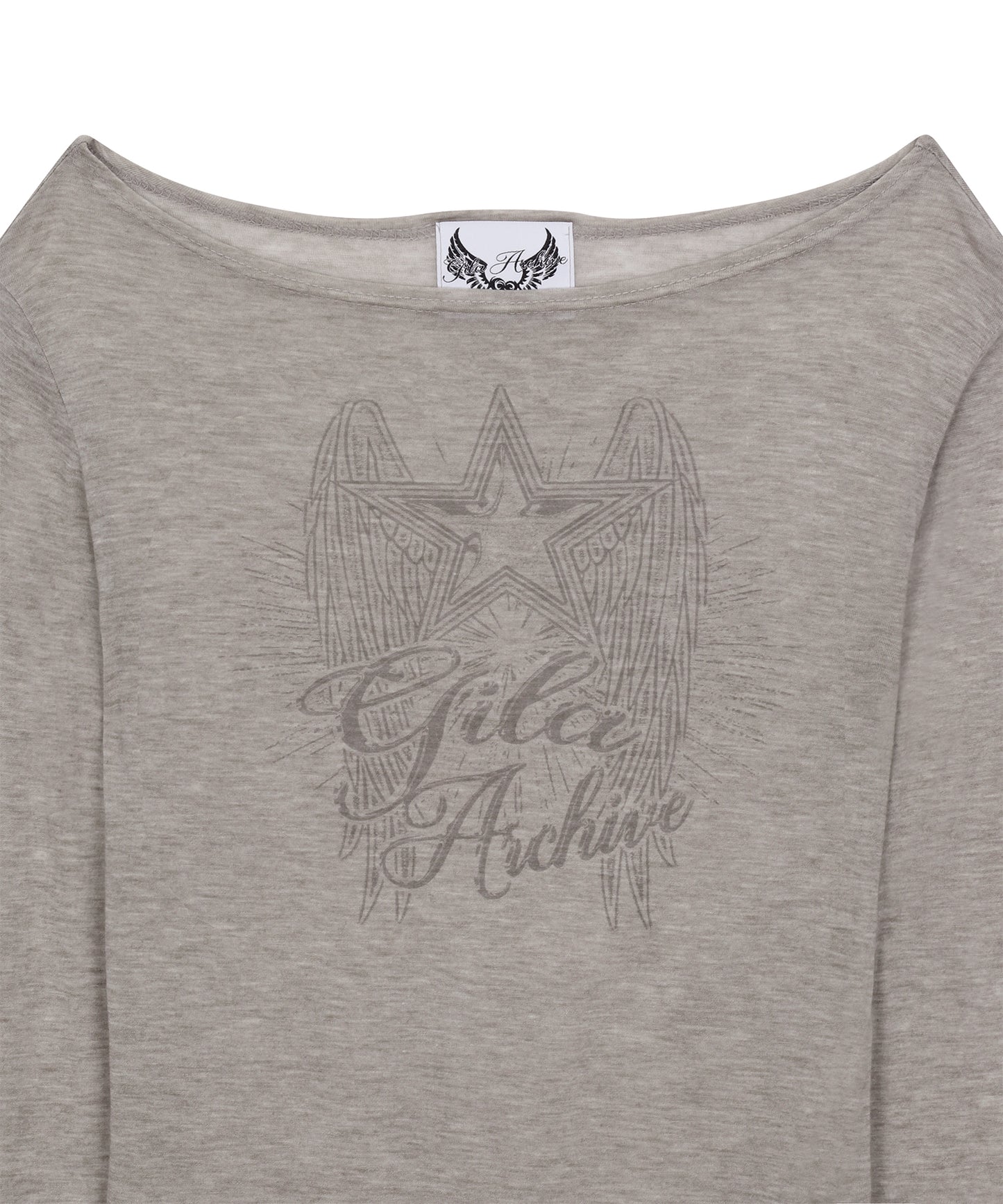 GILAARCHIVE STAR WING SHEER LONG SLEEVE GREY [NATTY WEARS]