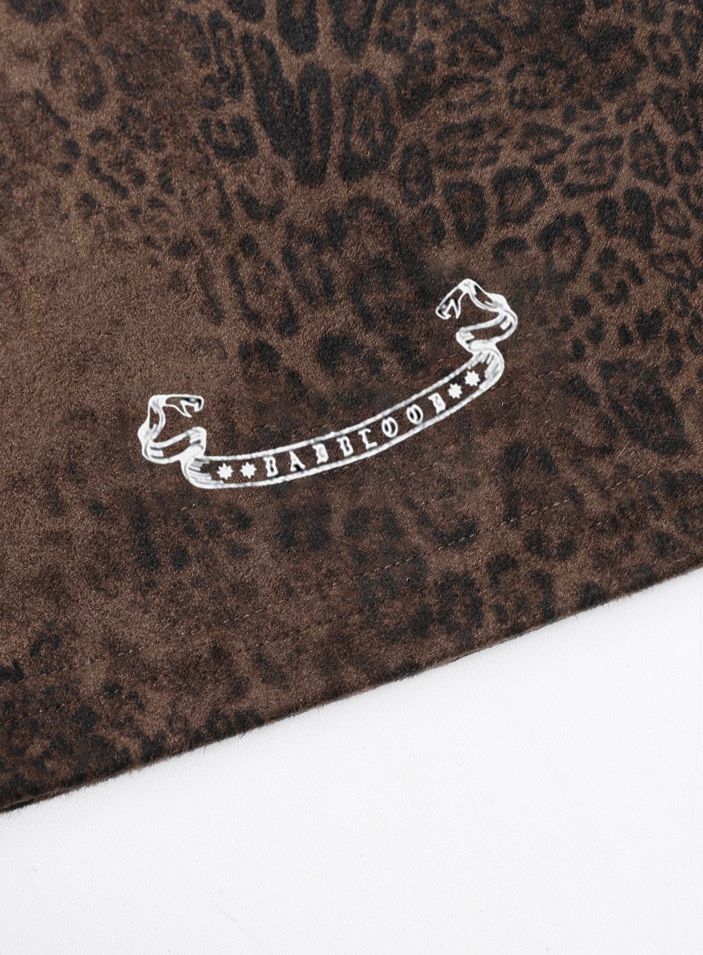Mystic Rhinestone Logo Jersey Slim Long Sleeve -
Brown Leopard