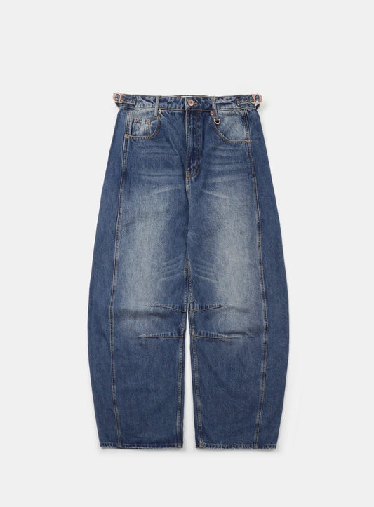 Charlie Barrel Jeans - Dark Blue