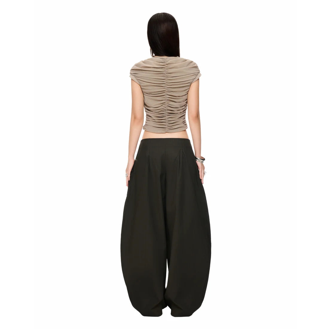 IUE STUDIO RUCHE WAVY TOP