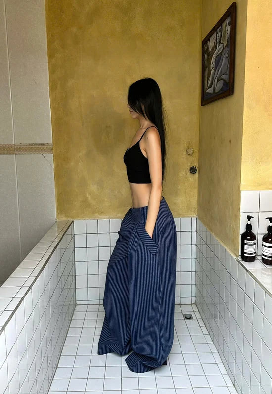 IUE STUDIO BLUEBERRY BAGGY PANTS
