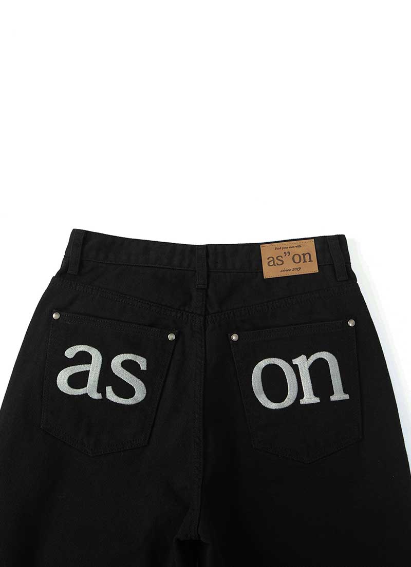 ASON SMOG WIDE PANTS BLACK