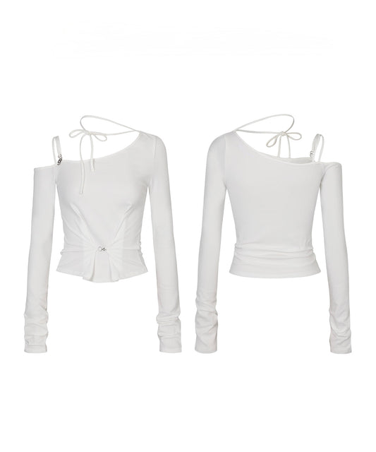 PAINORPLEASURE ROBY HOOK LONG SLEEVE WHITE