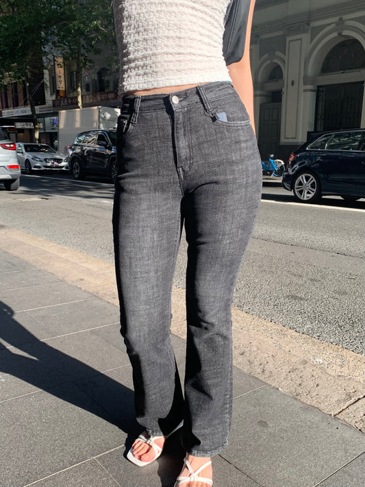 Butt-lifting bootcut jeans