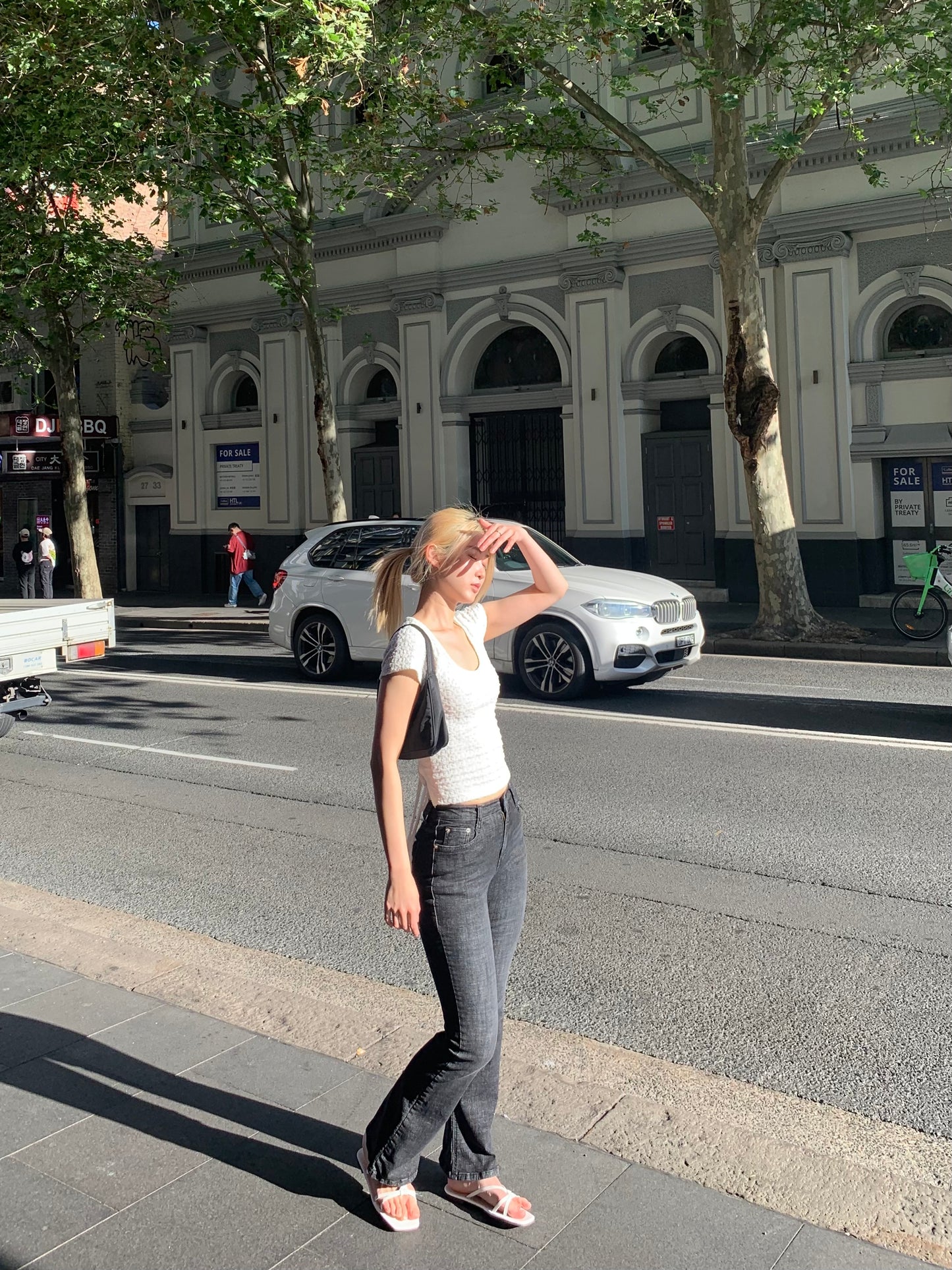 Butt-lifting bootcut jeans