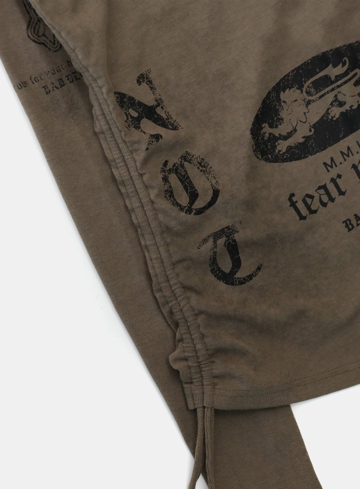 Peace Not War Slim Cutout Hoodie - Tobacco