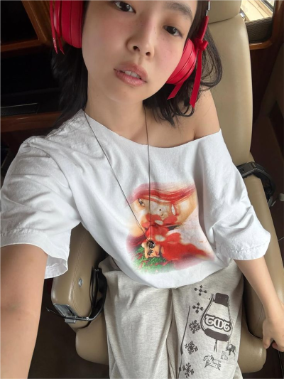TOOMUCHTAX PRINTED WAFFLE PANTS [JENNIE WEARS]