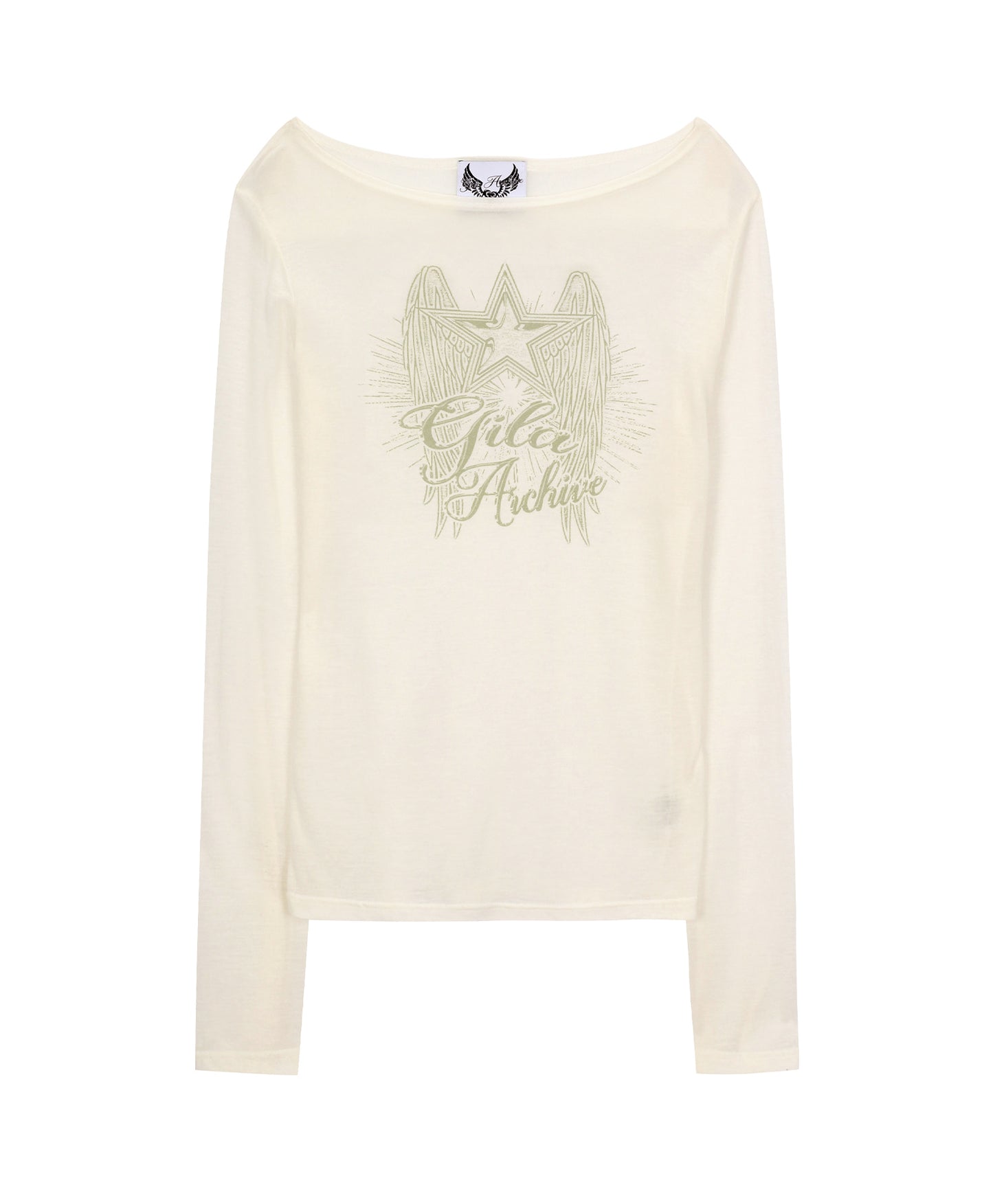 GILAARCHIVE STAR WING SHEER LONG SLEEVE WHITE [YEHSHUHUA WEARS]