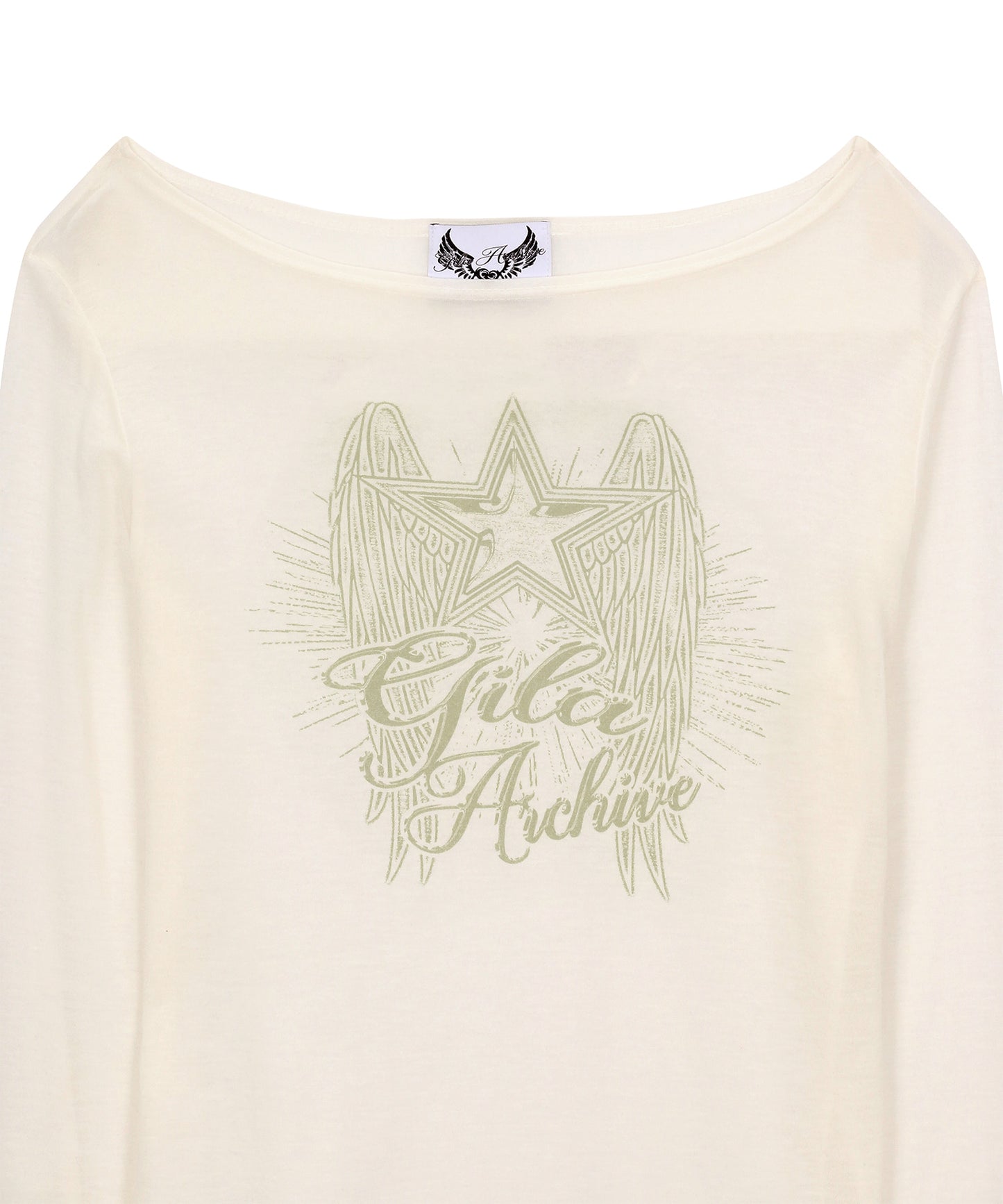 GILAARCHIVE STAR WING SHEER LONG SLEEVE WHITE [YEHSHUHUA WEARS]
