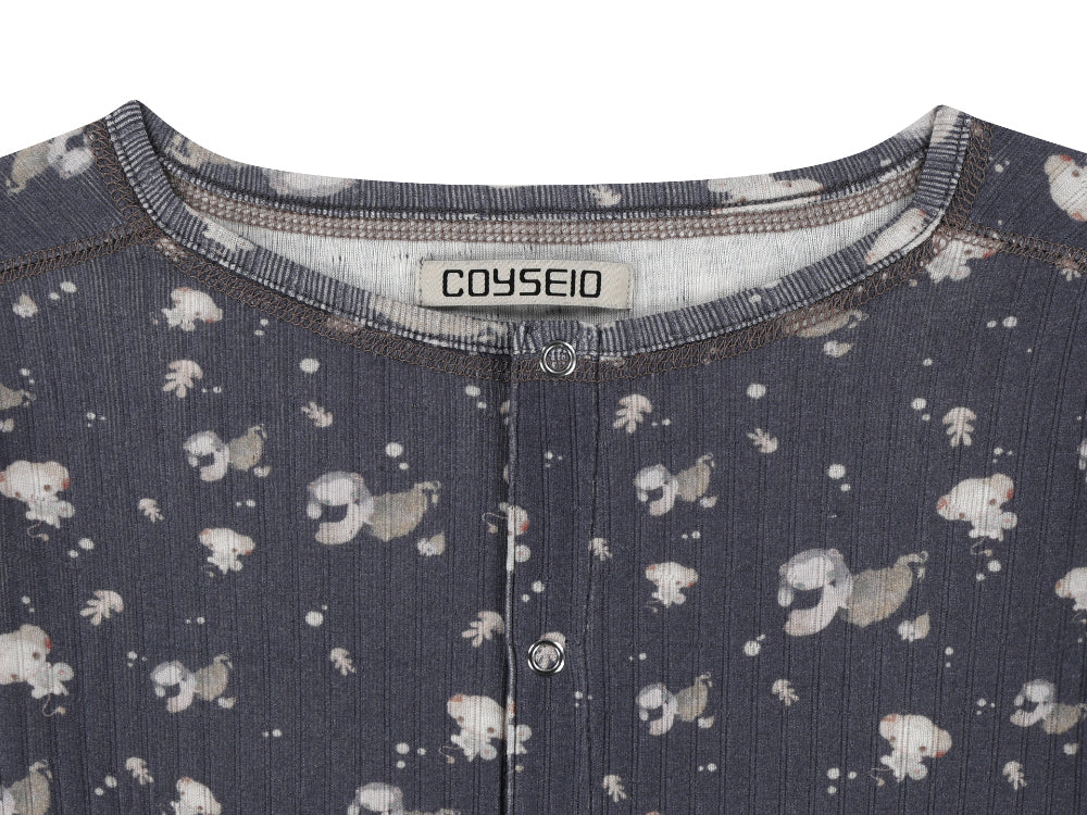 COYSEIO COTTON CUDDLE LONGSLEEVES NAVY