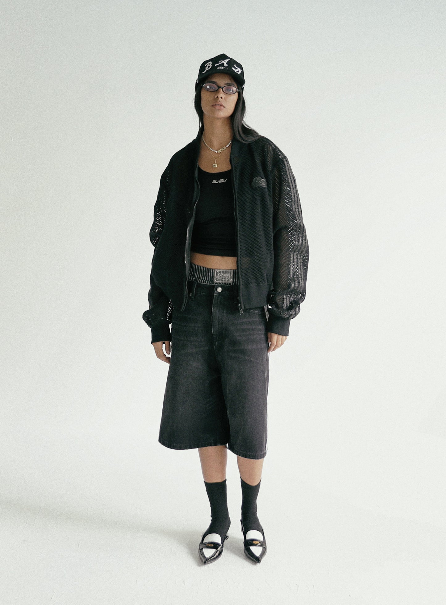 Billy Track Bermuda Jeans Black