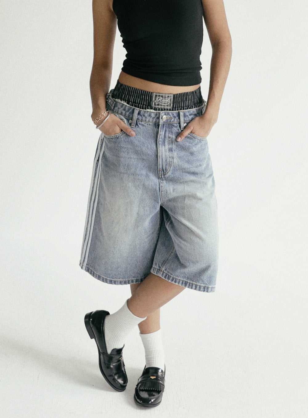 Billy Track Bermuda Jeans Blue