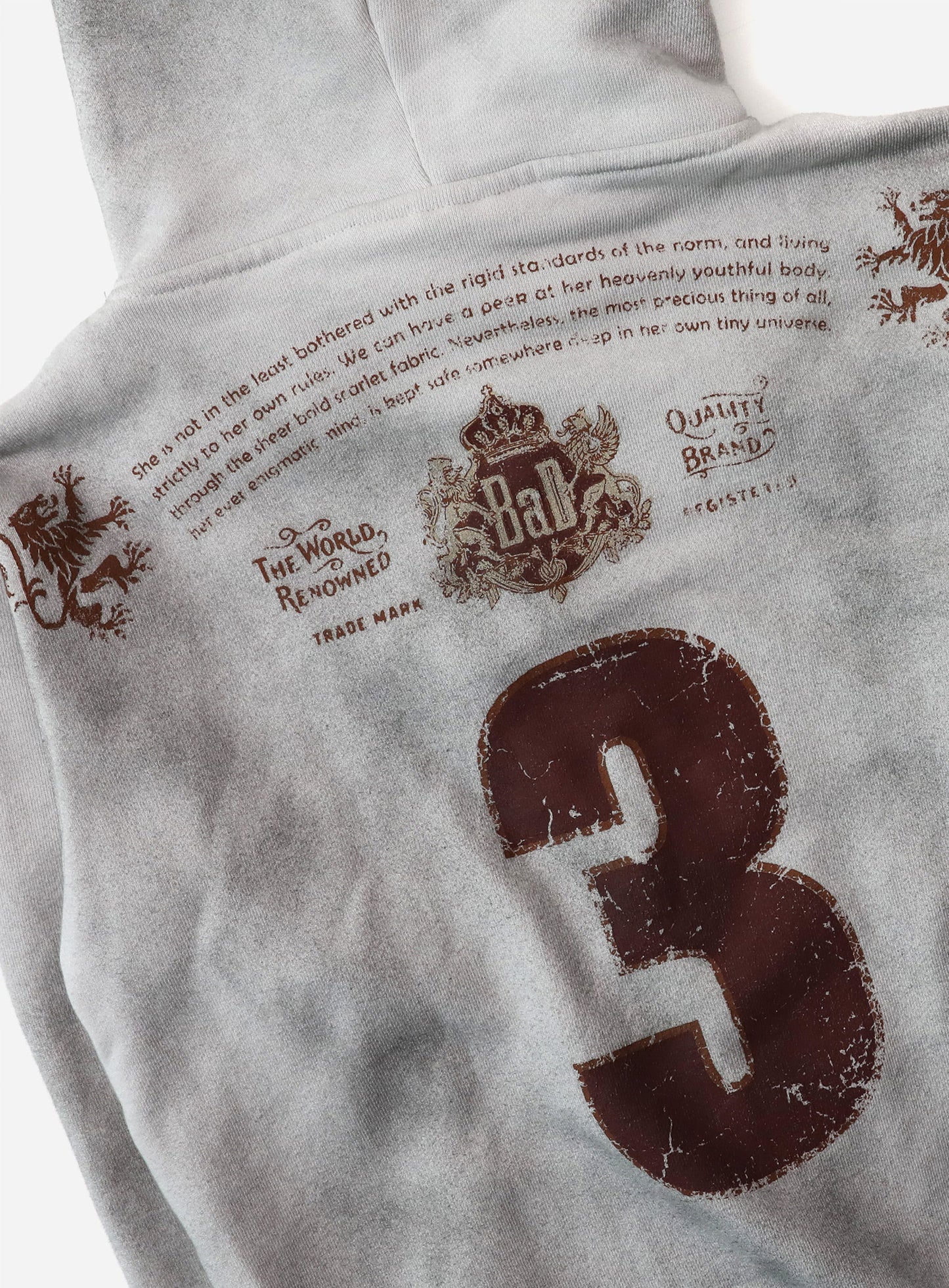 Royal Classic Distressed Zip-Up Hoodie - White
