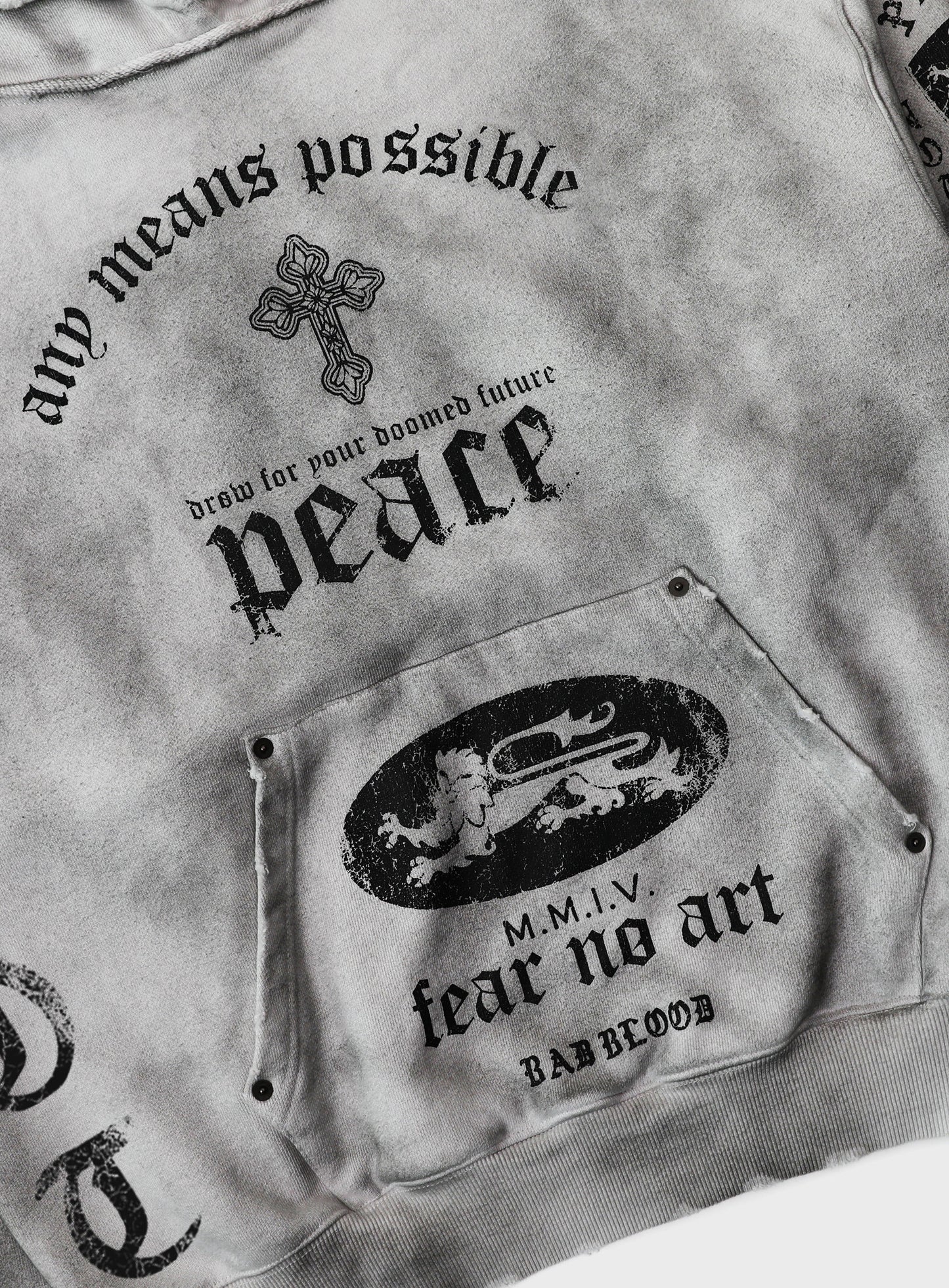 Peace Not War Hoodie - Dusty White
