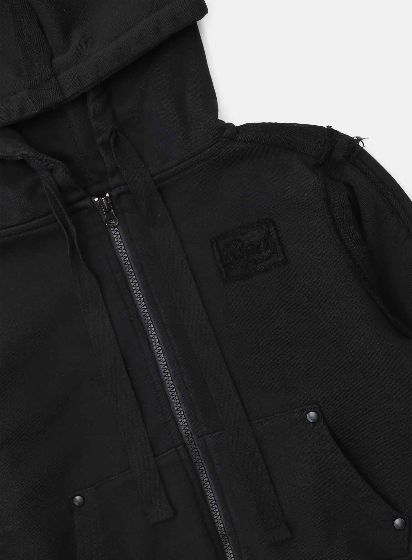 Low Edge Hoodie Slim Fit - Black